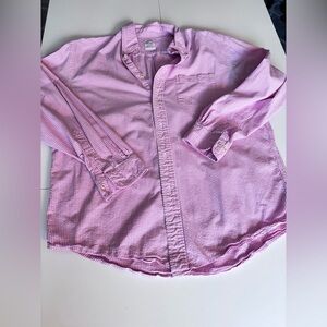 Brooks Brothers Cotton Seersucker Button Down Collared Shirt Pink & White Size L